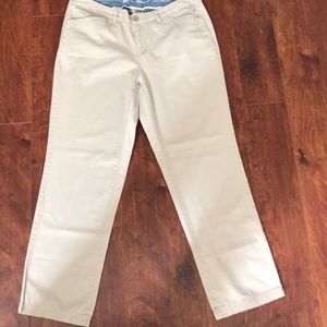Eddie Bauer Curvy Straight Khaki Pants